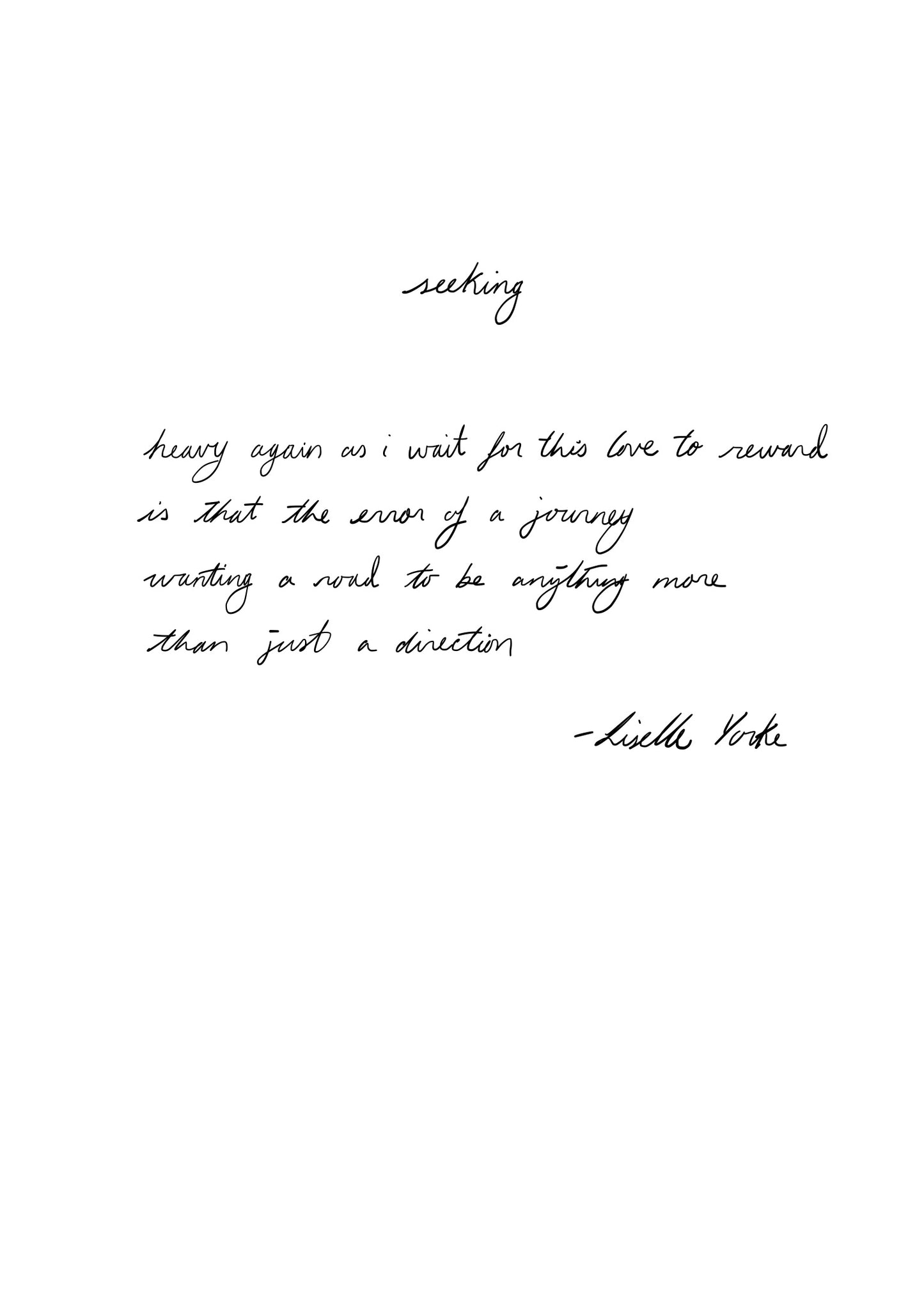 'seeking' Poetry Wall Hanging
