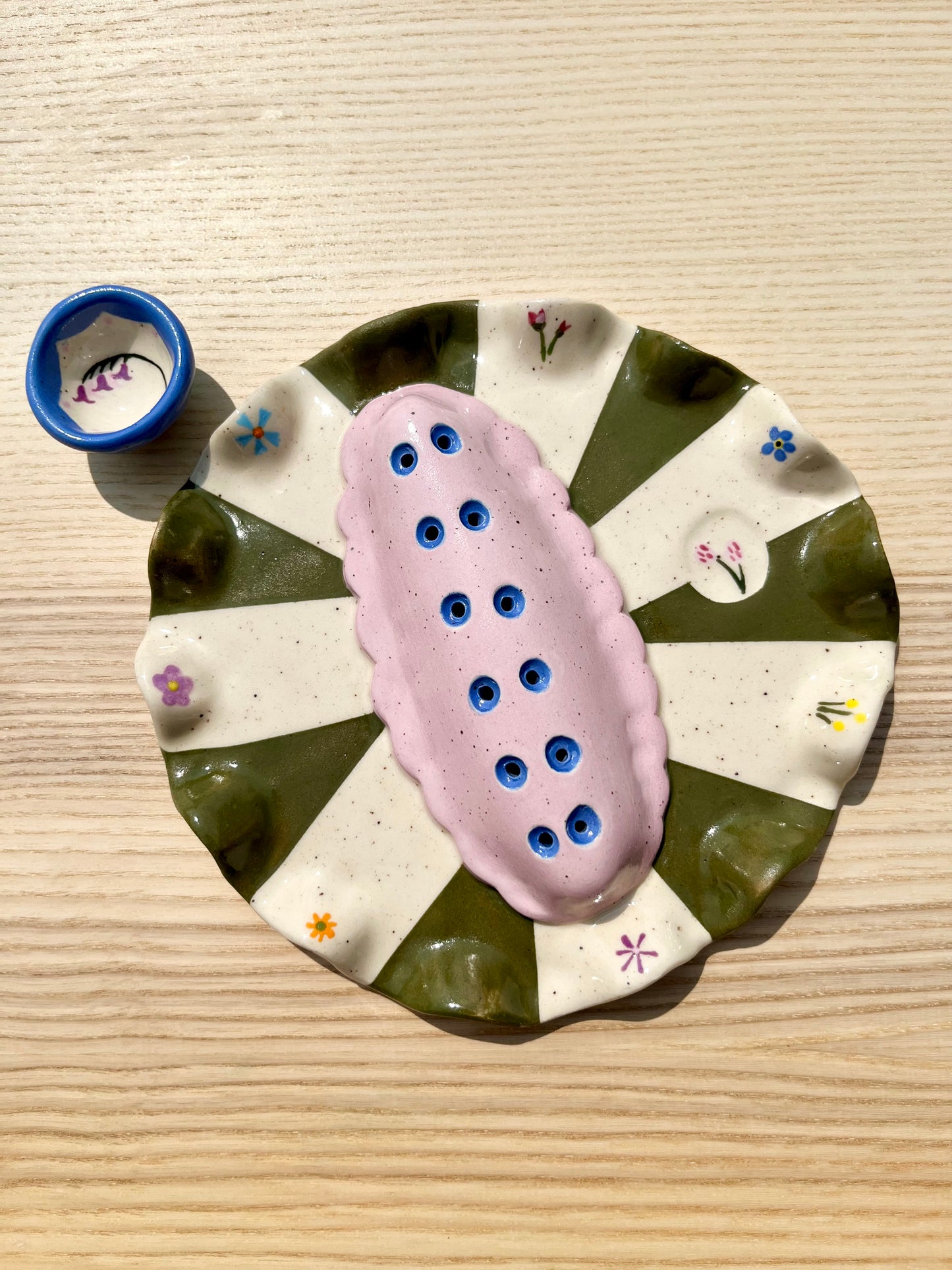 Floral Jewelry Tray and Pot