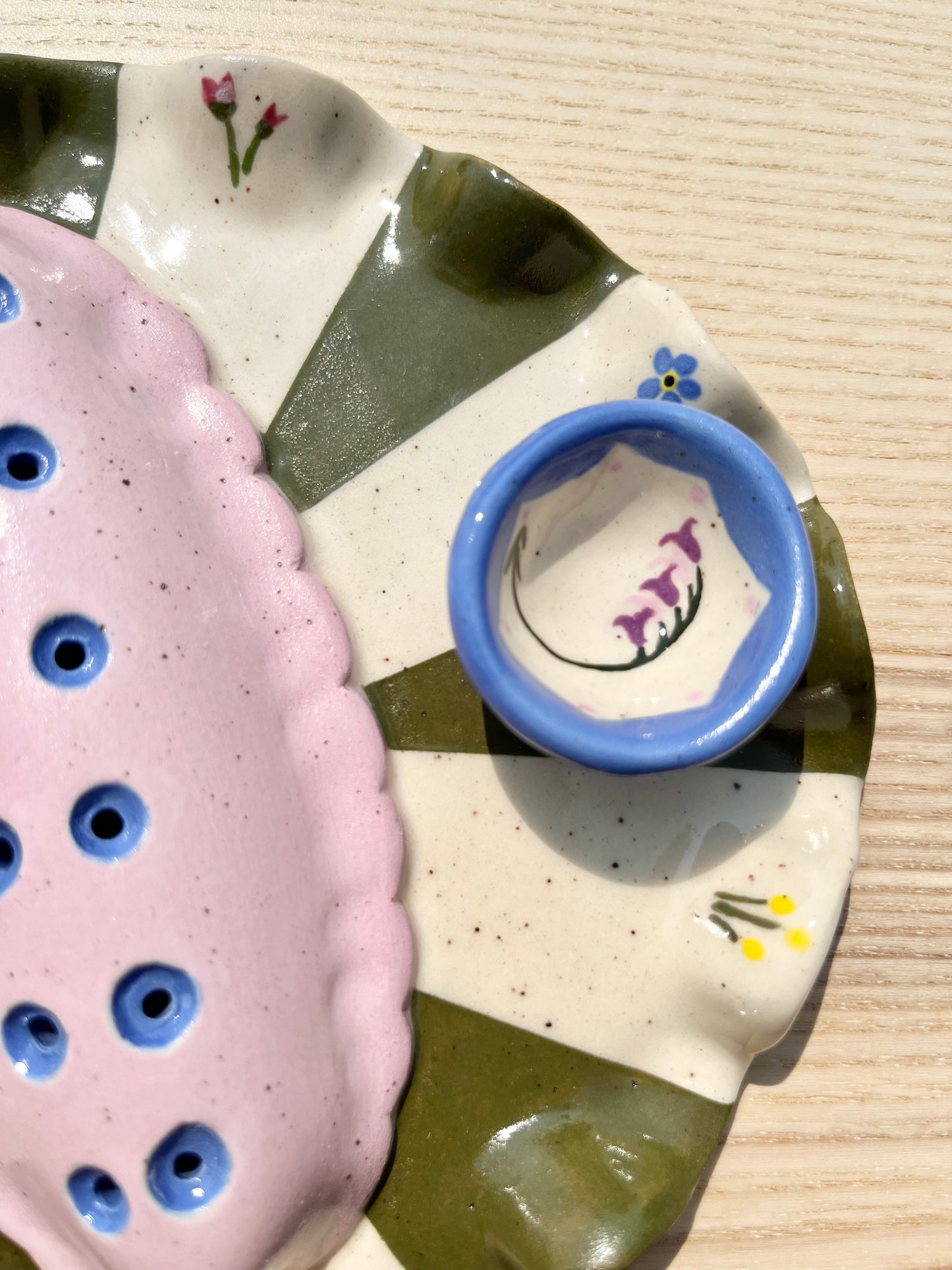 Floral Jewelry Tray and Pot