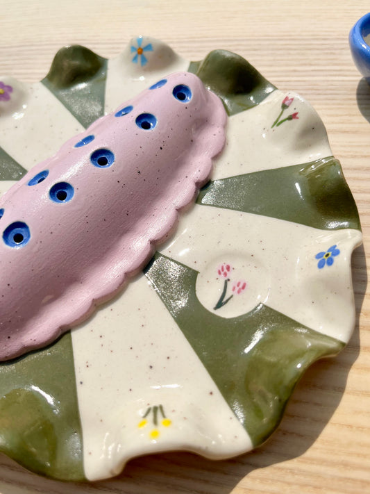 Floral Jewelry Tray and Pot