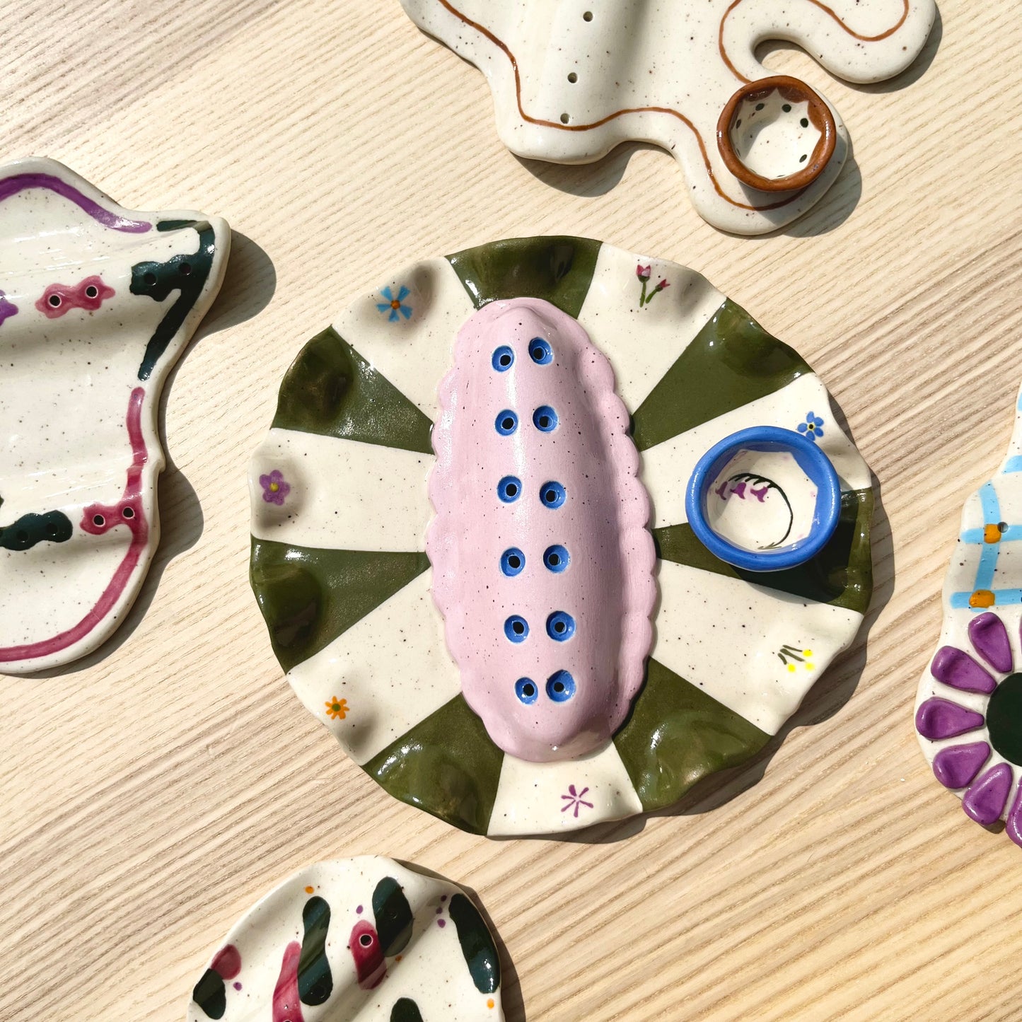 Floral Jewelry Tray and Pot