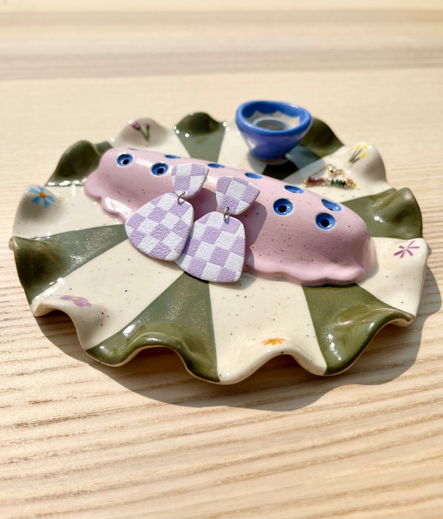 Floral Jewelry Tray and Pot