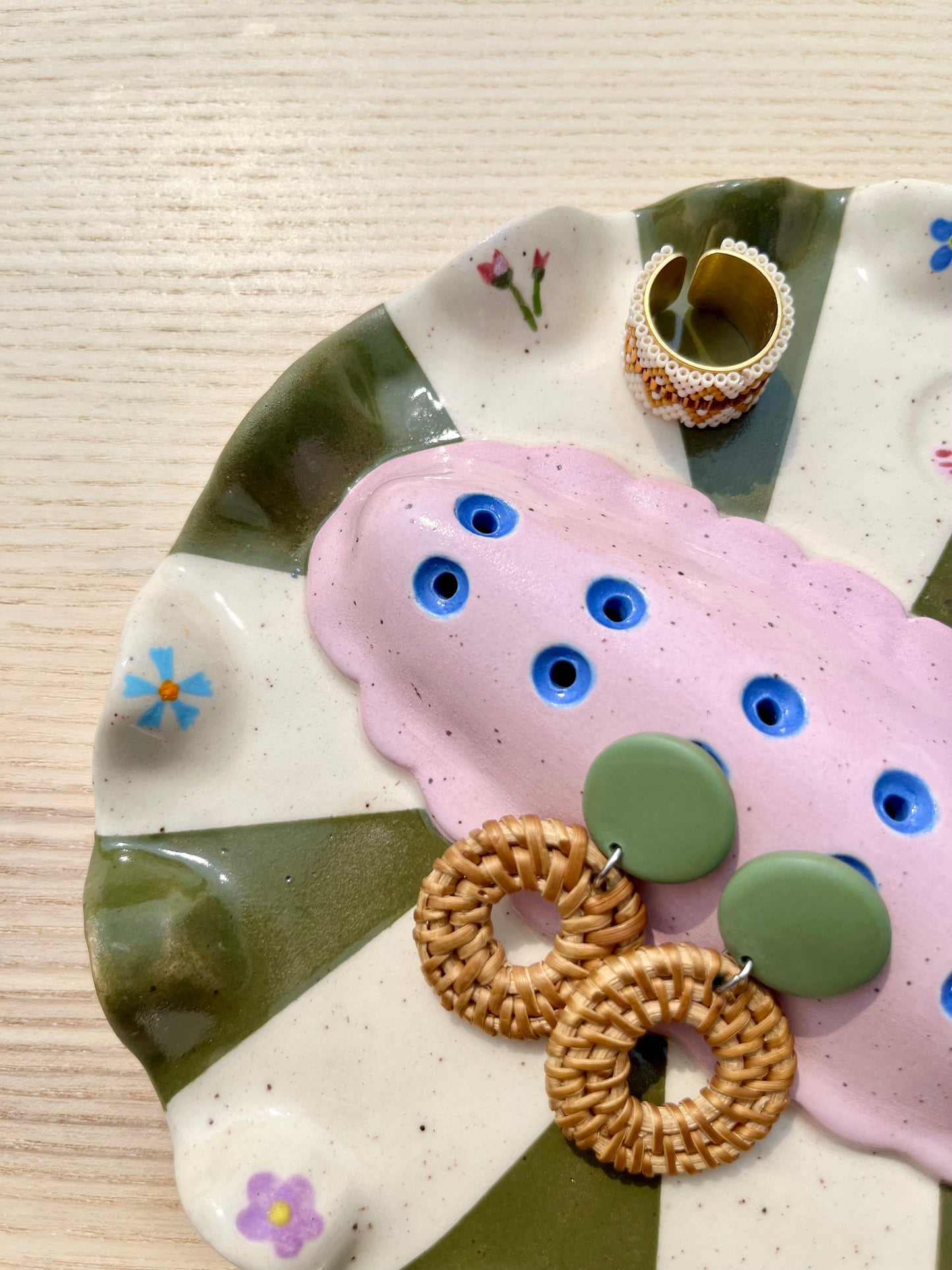 Floral Jewelry Tray and Pot