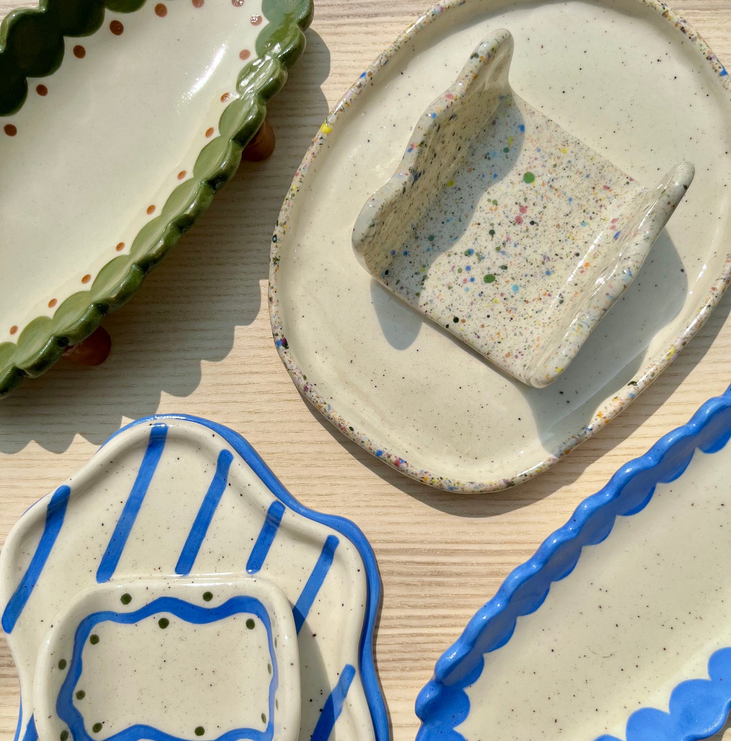 Blue Stripped Hotdog/Corn Holder