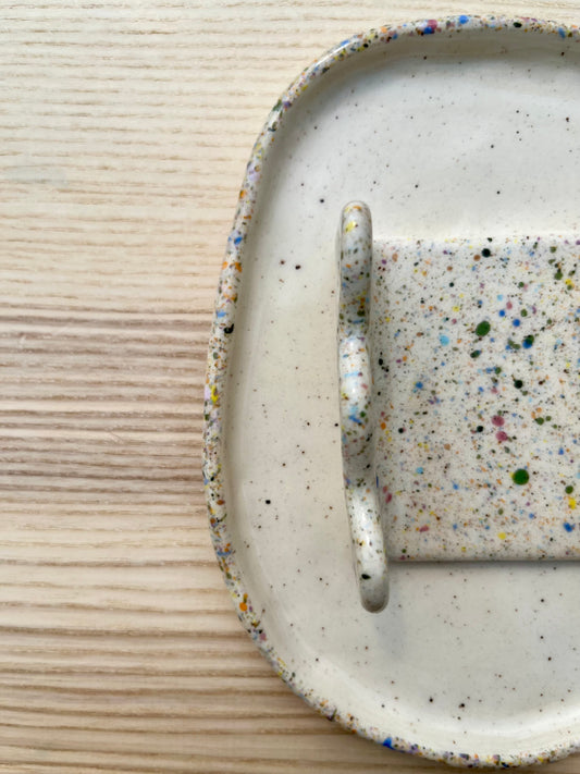 Colourful Speckled Hotdog/Corm Holder