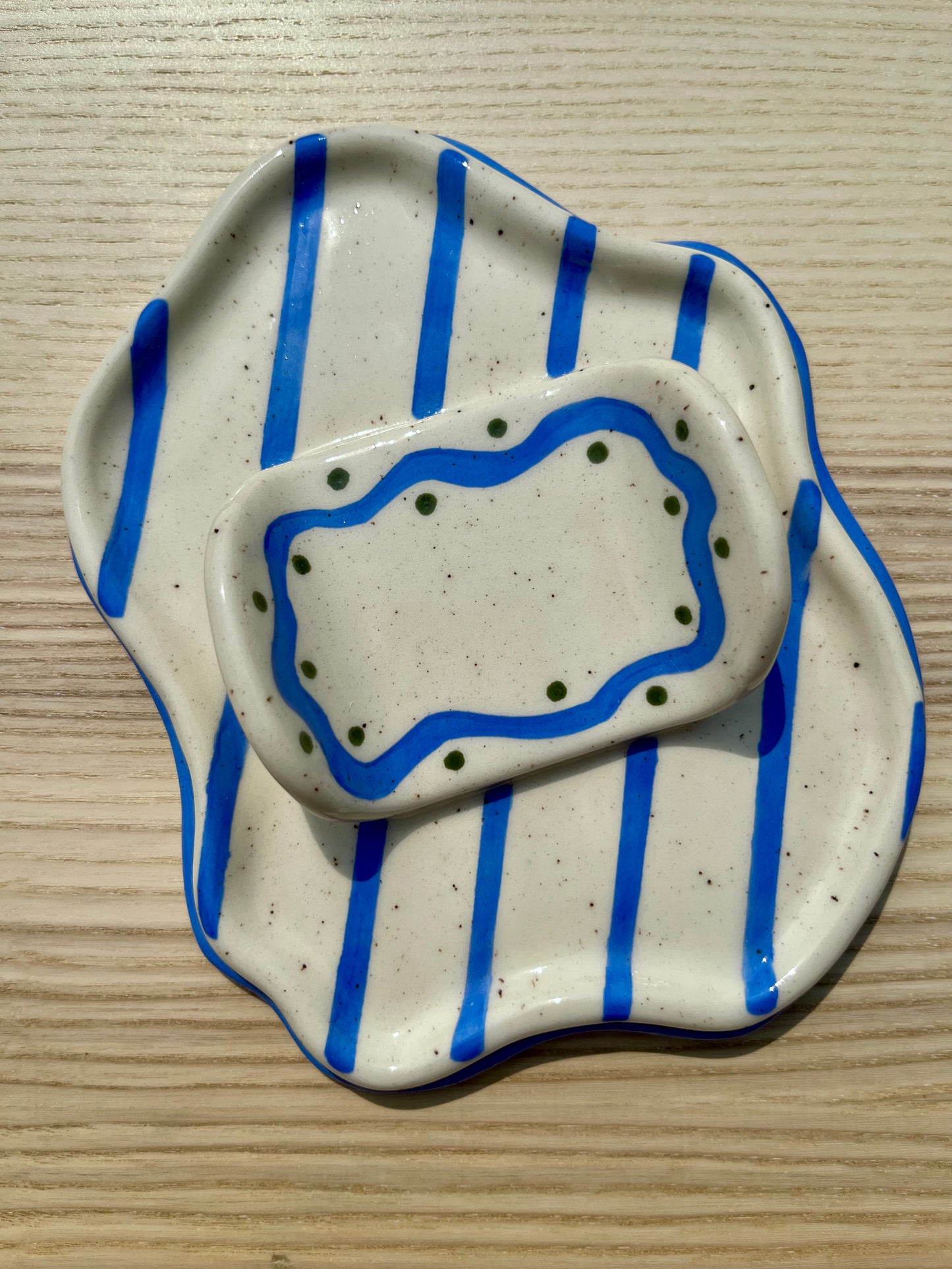Blue Stripped Hotdog/Corn Holder
