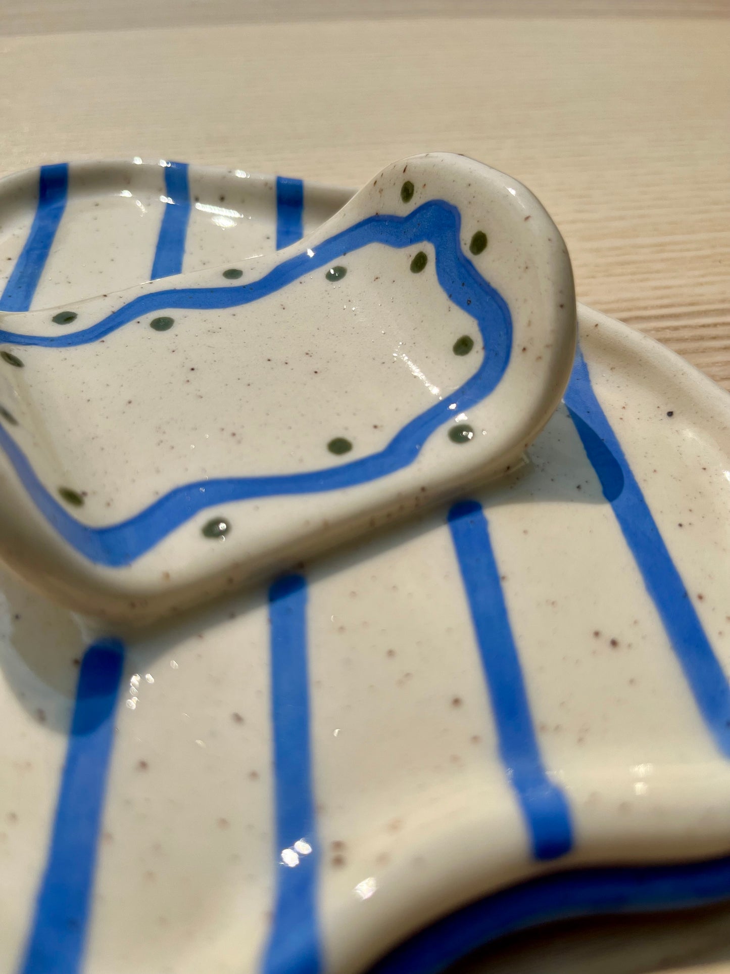 Blue Stripped Hotdog/Corn Holder