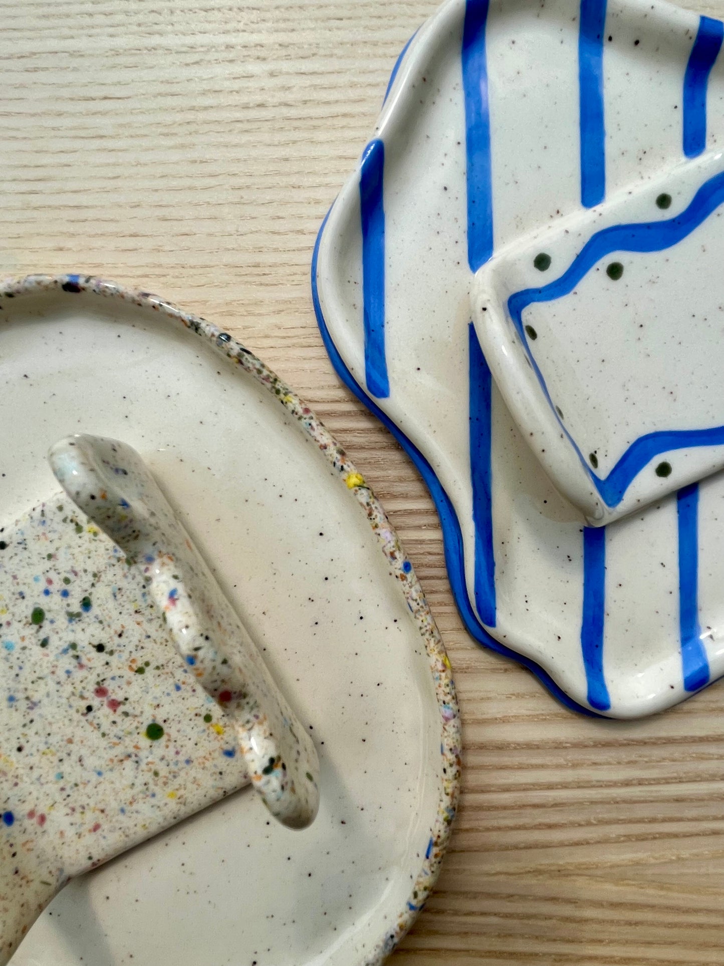 Blue Stripped Hotdog/Corn Holder