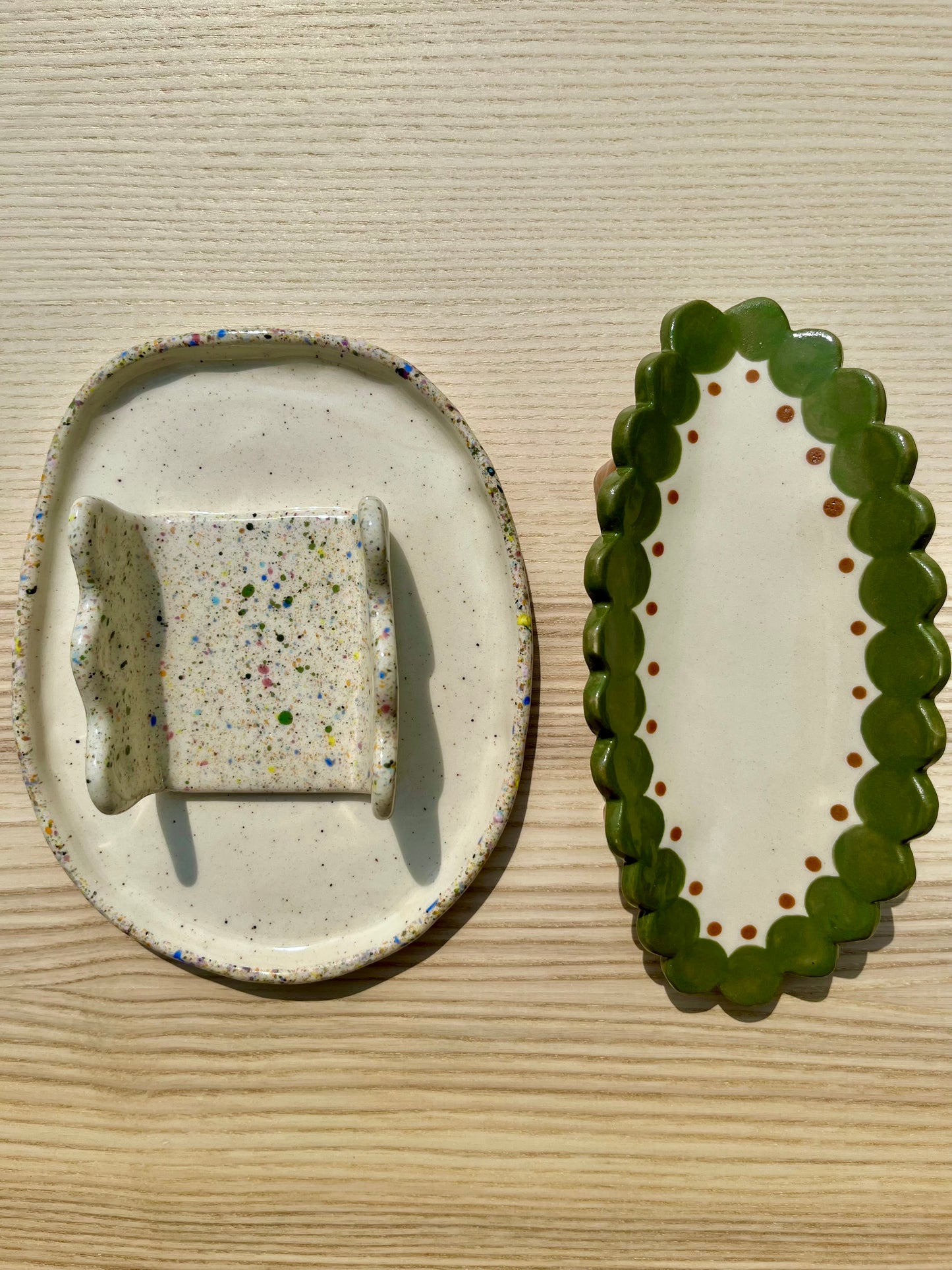 Colourful Speckled Hotdog/Corm Holder