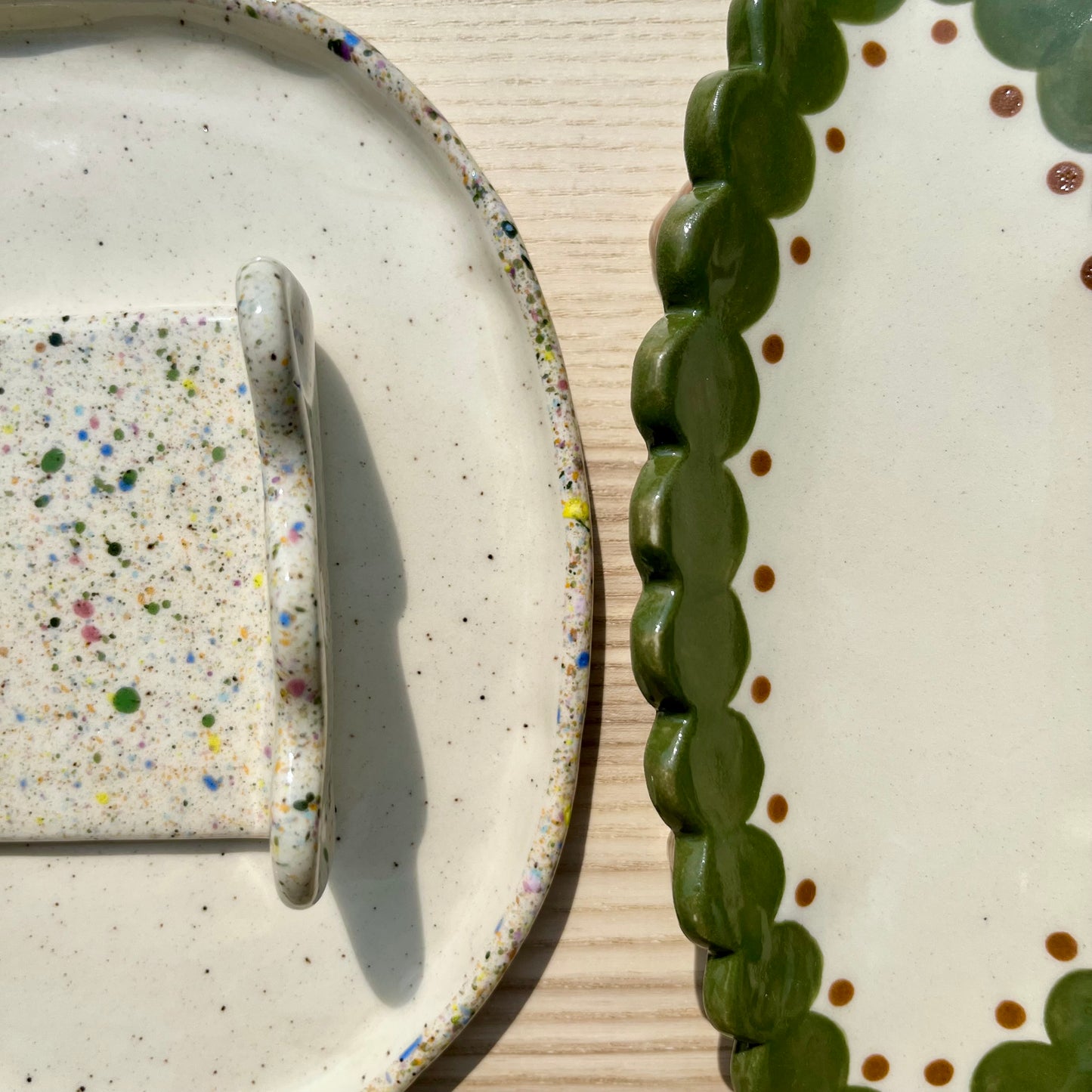 Colourful Speckled Hotdog/Corm Holder