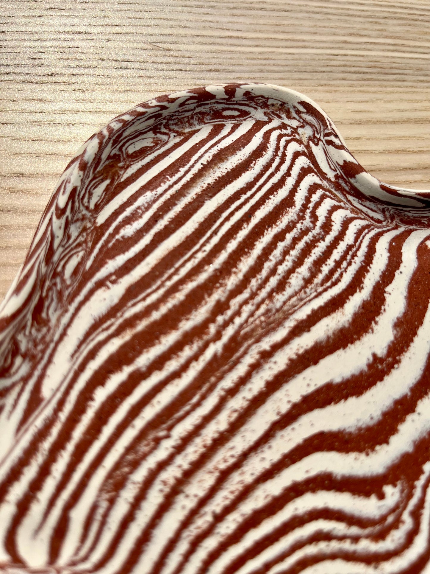 Red & Speckled Marbled Dish