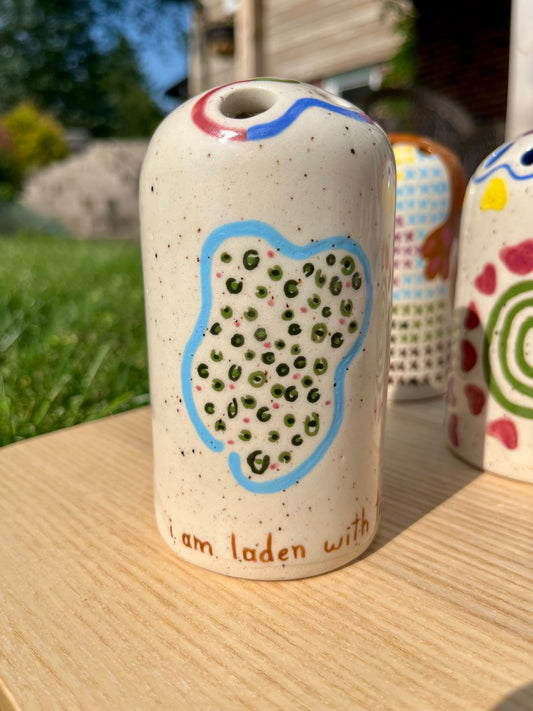 Poem, Pond, and Sunflowers in a Frame Bud Vase