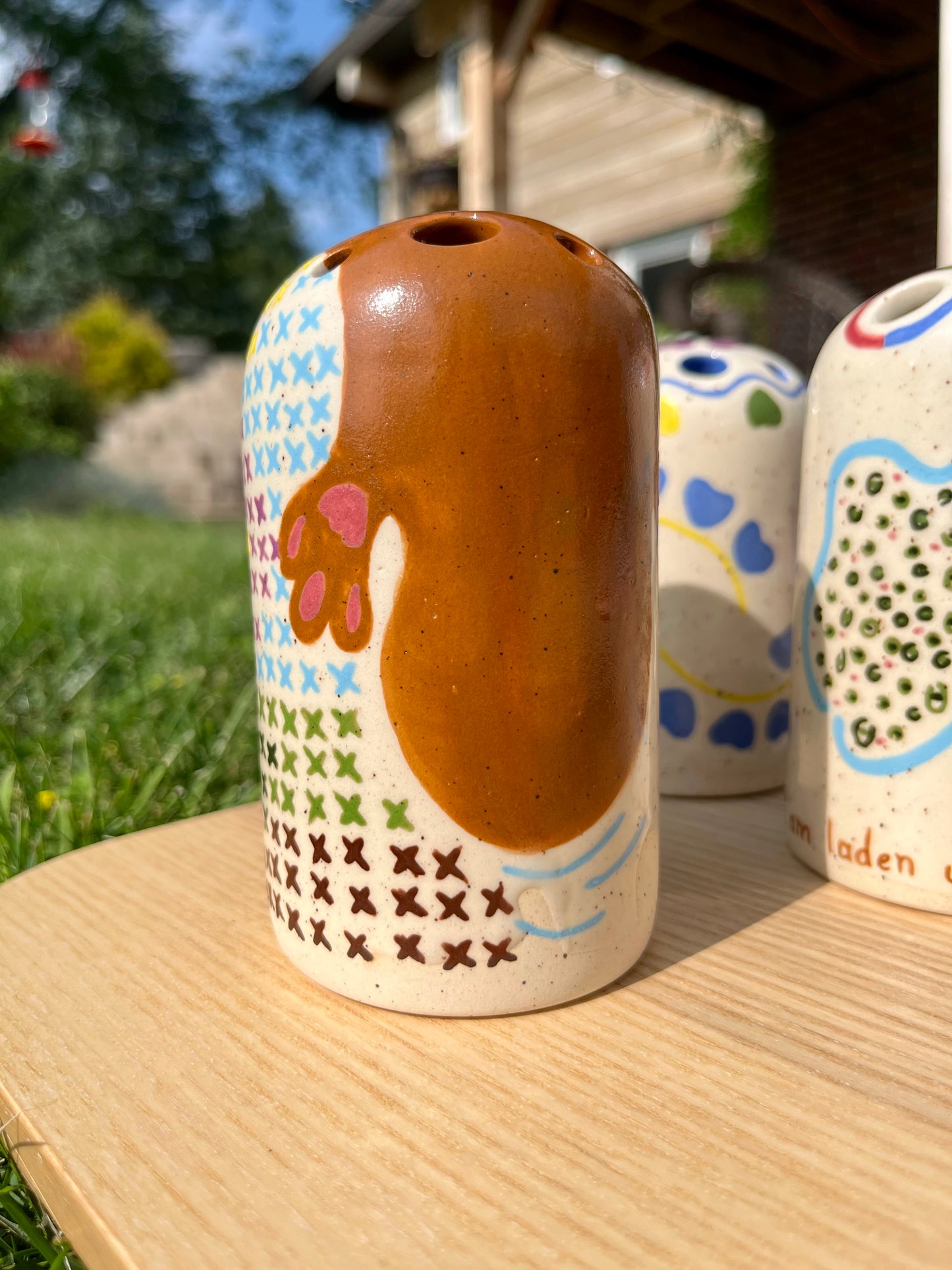 Pale Blue Droplet Bud Vase