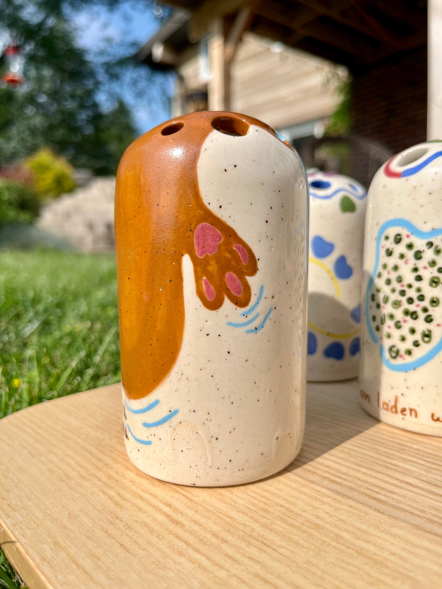 Pale Blue Droplet Bud Vase