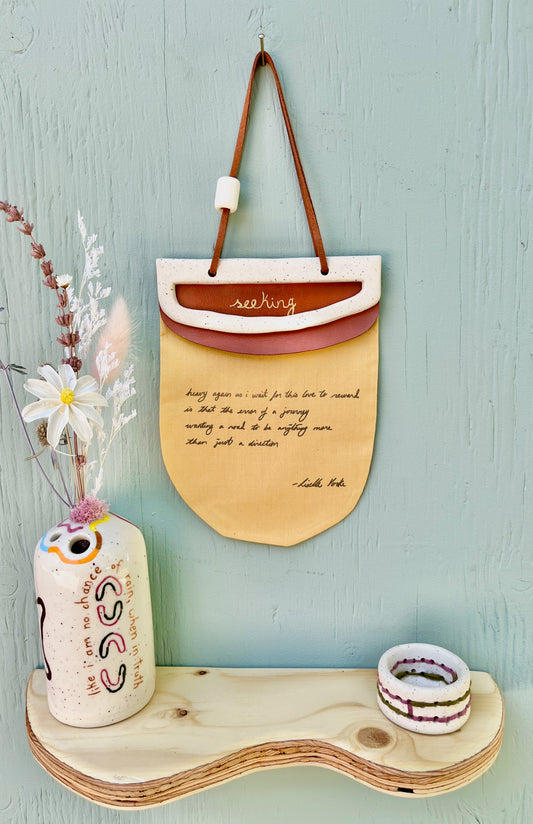 'seeking' Poetry Wall Hanging