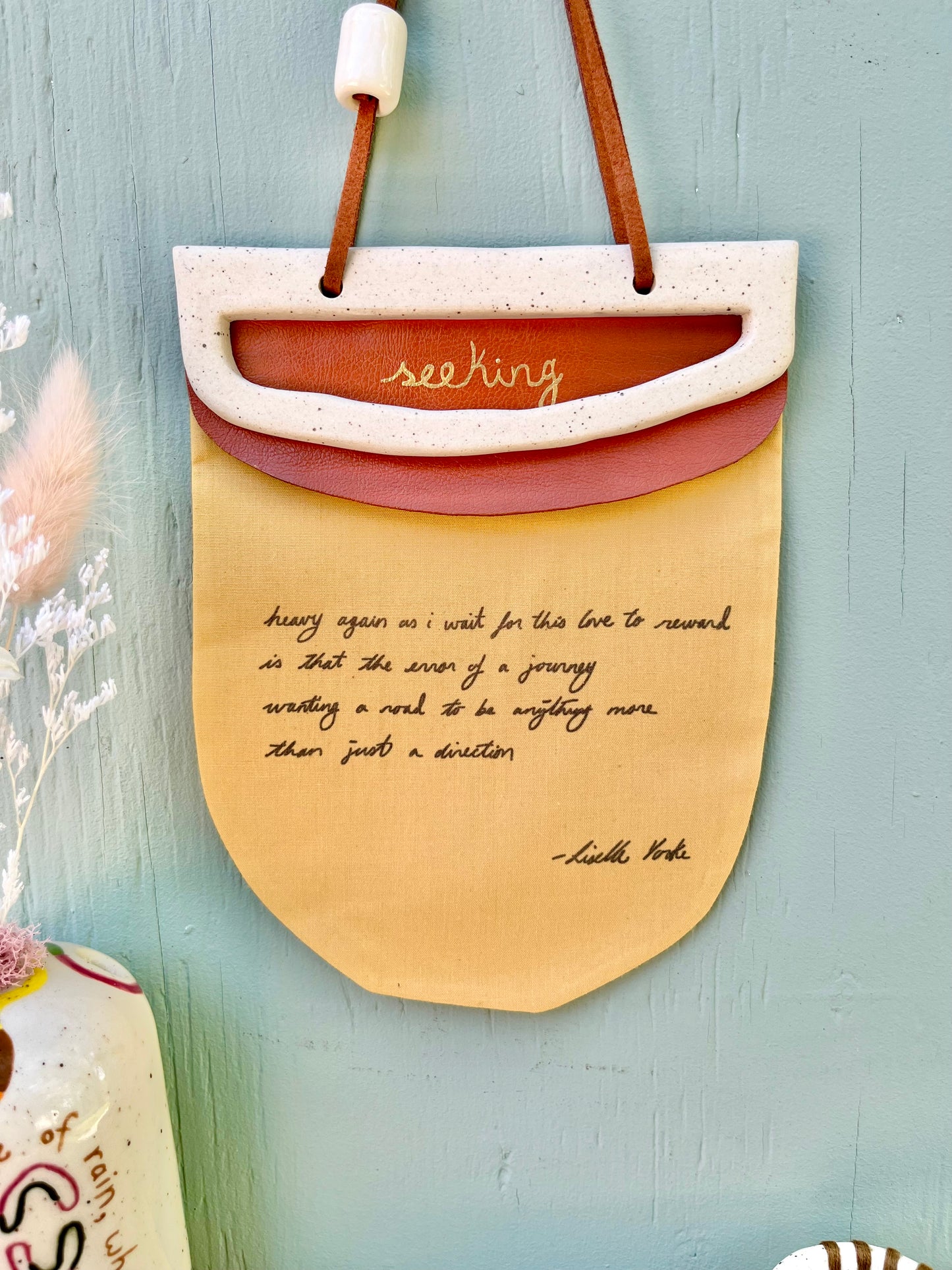 'seeking' Poetry Wall Hanging