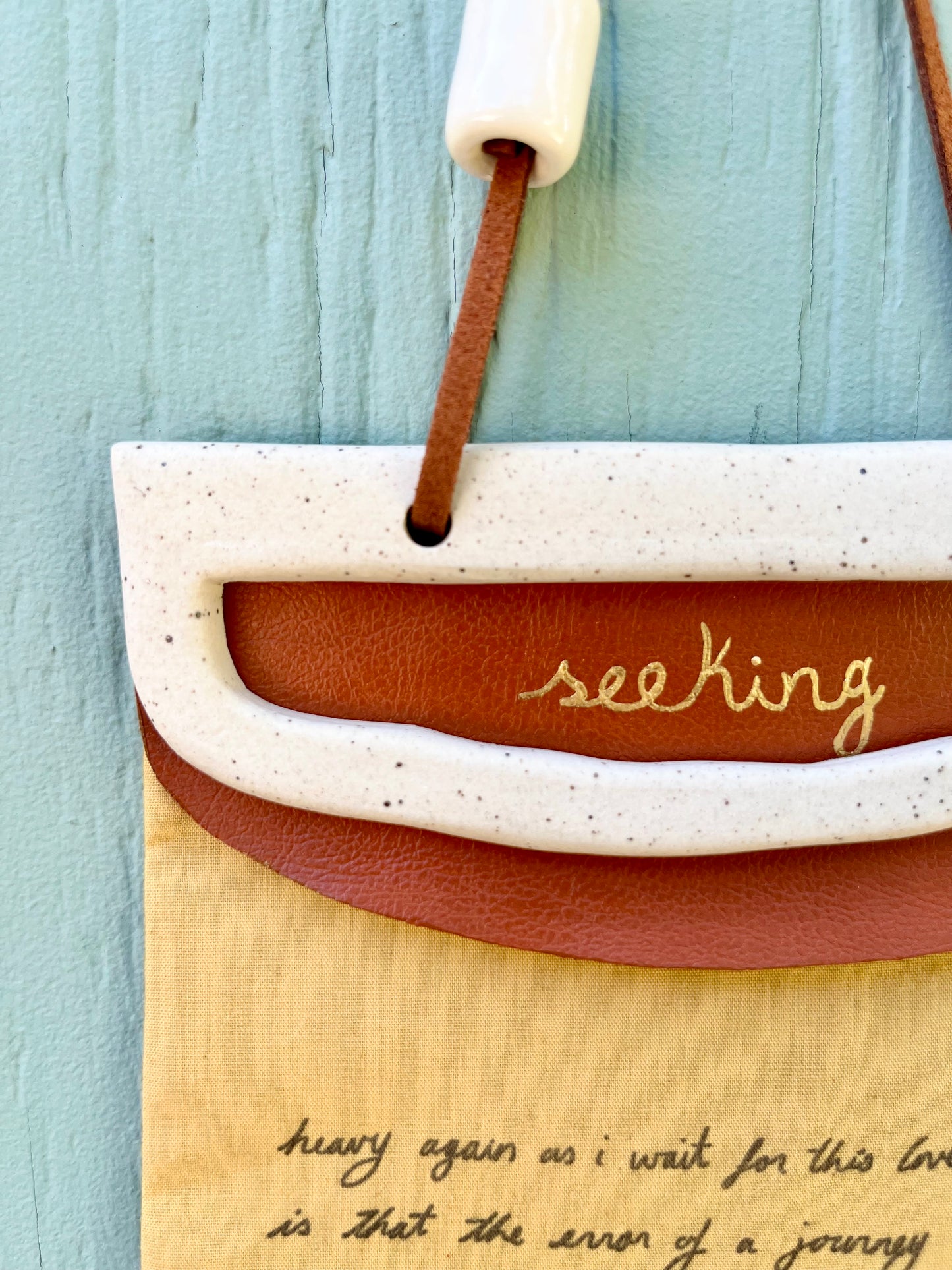 'seeking' Poetry Wall Hanging