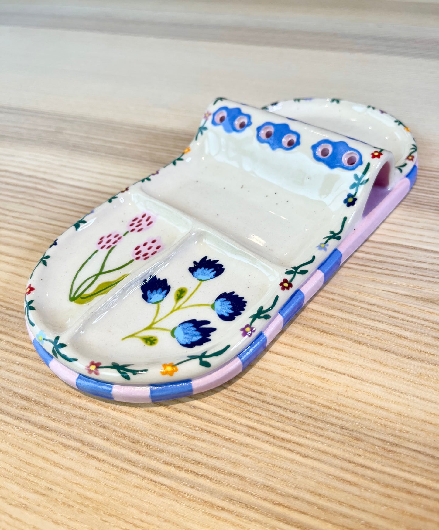 Little Floral Border Jewelry Tray