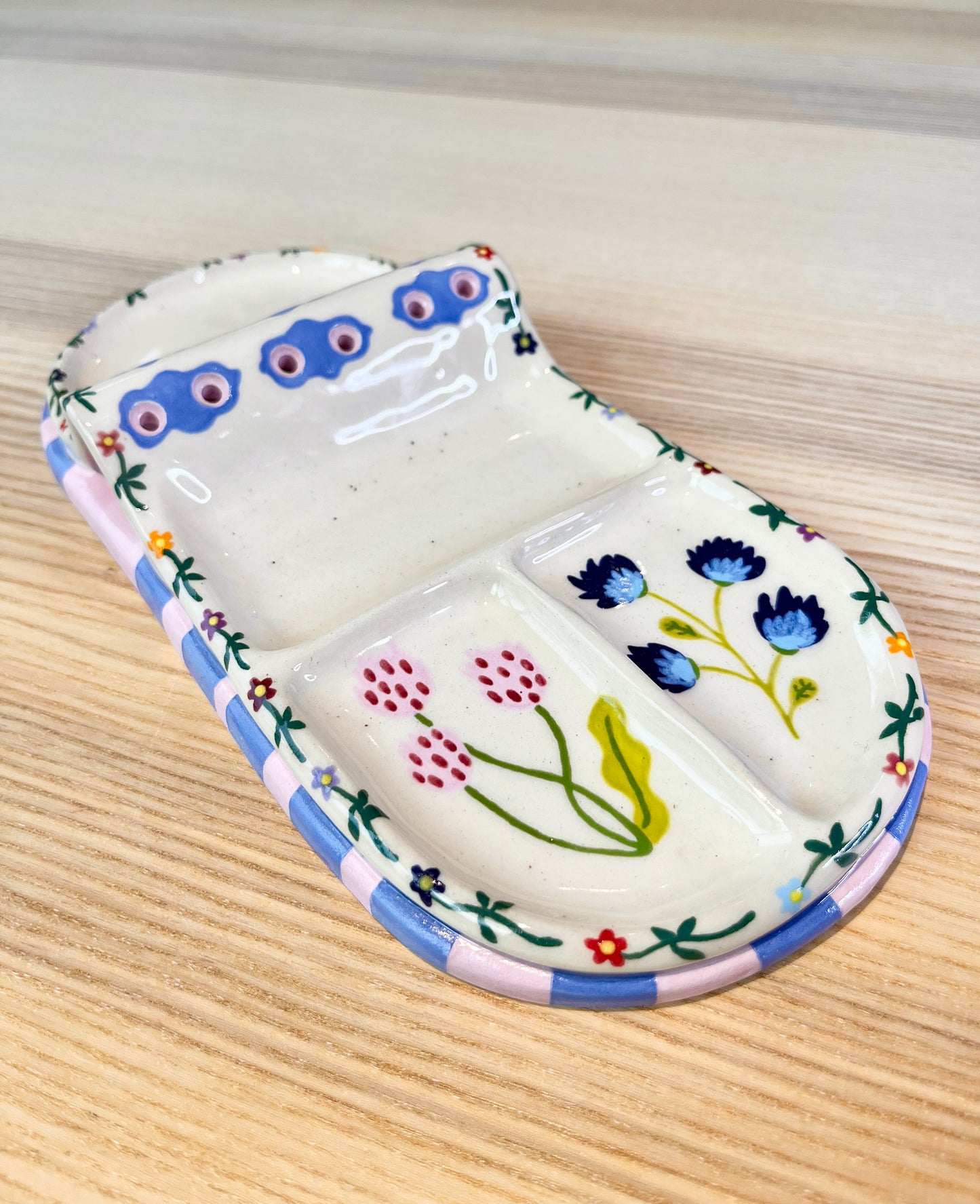 Little Floral Border Jewelry Tray