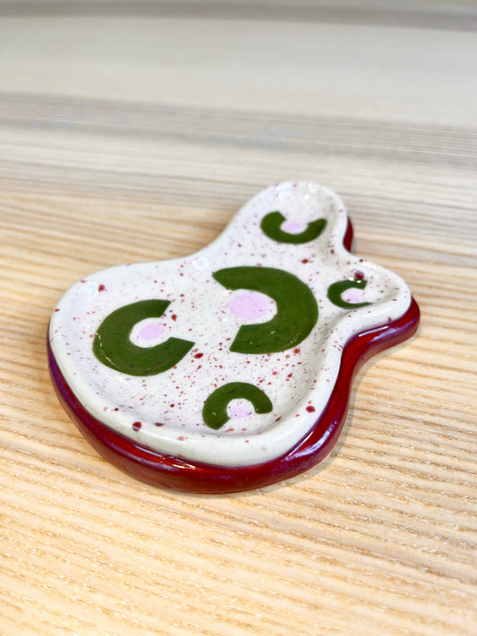 Maroon Speckled Dish