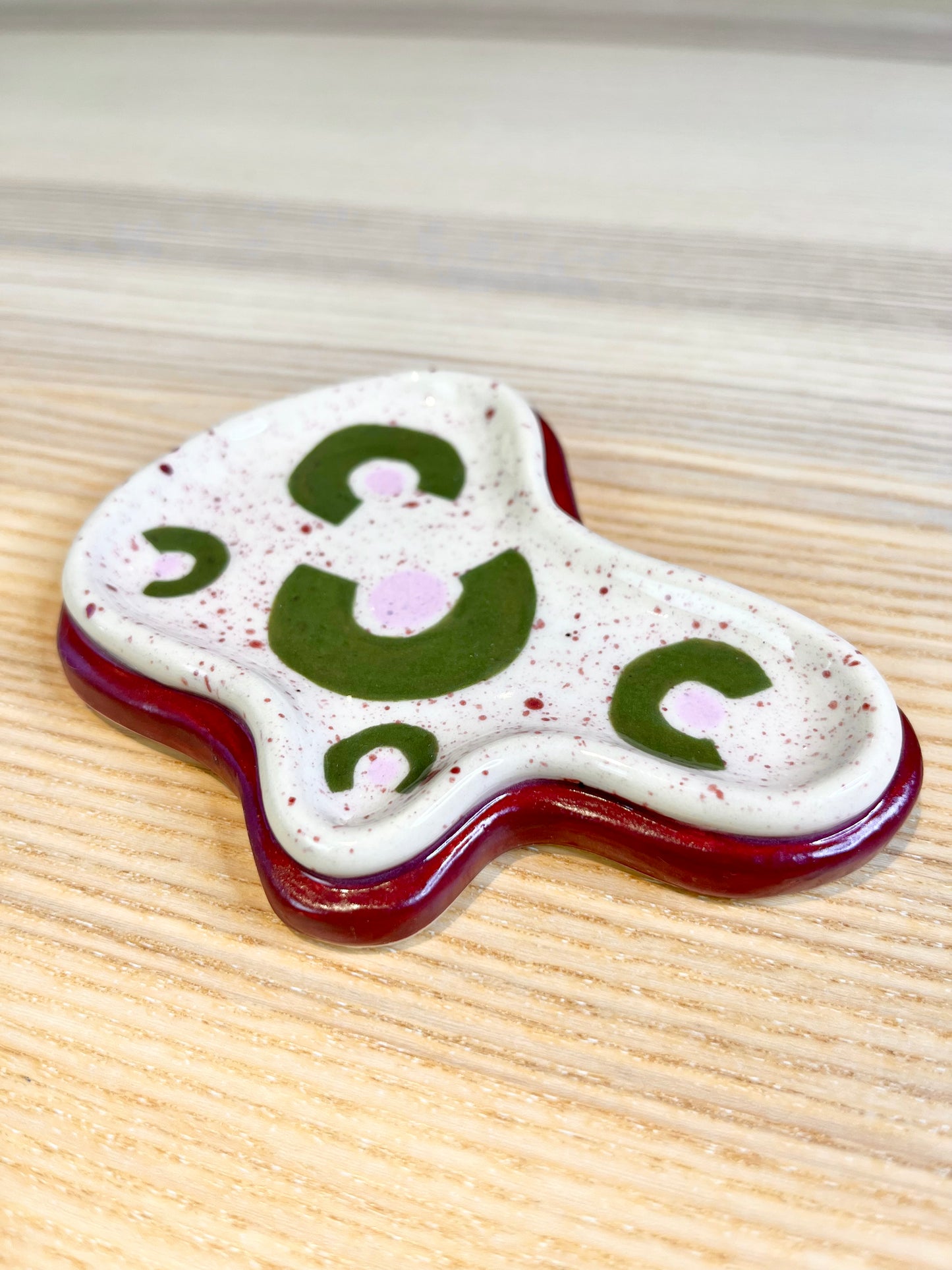 Maroon Speckled Dish