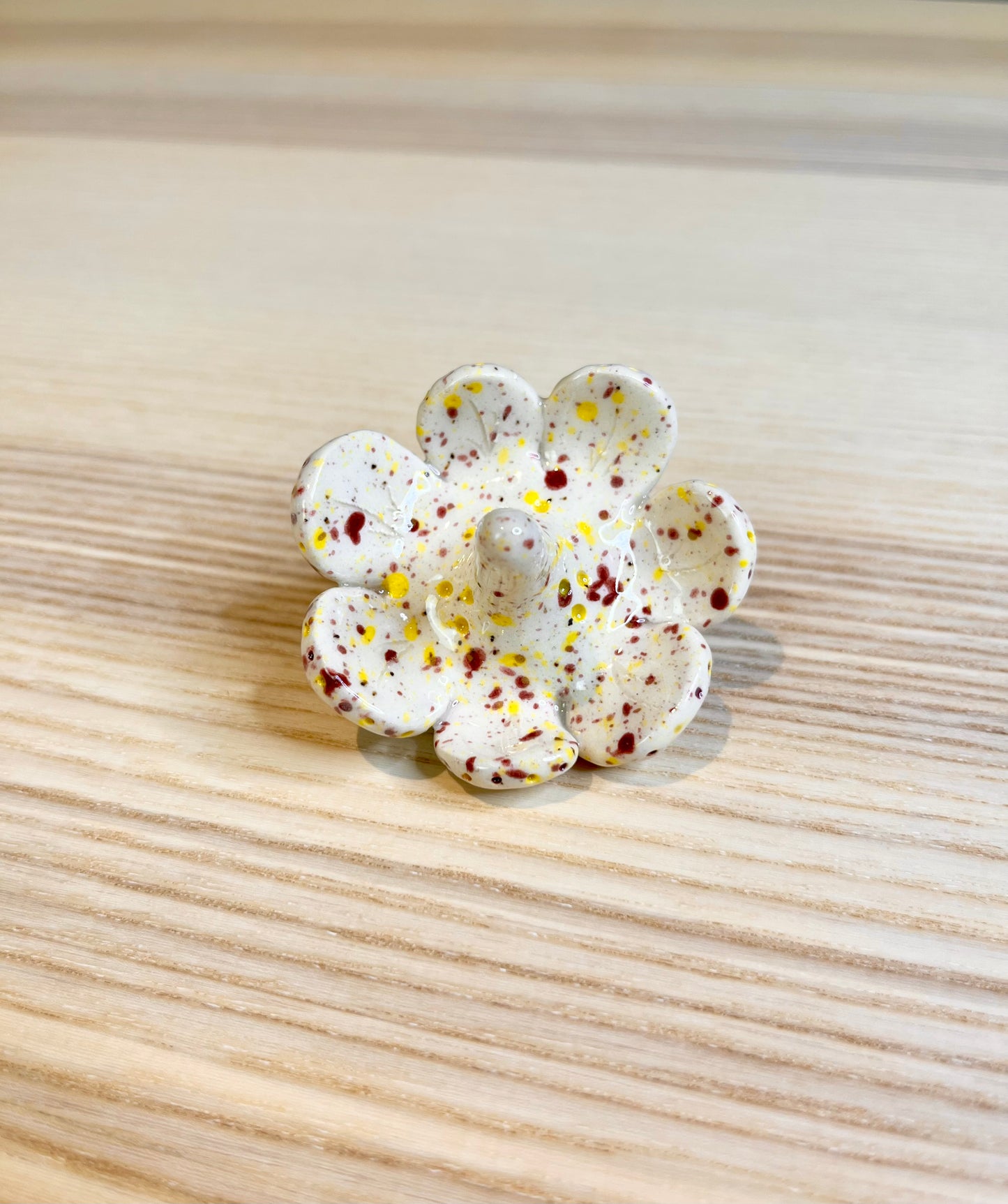 Speckled Burgundy & Yellow