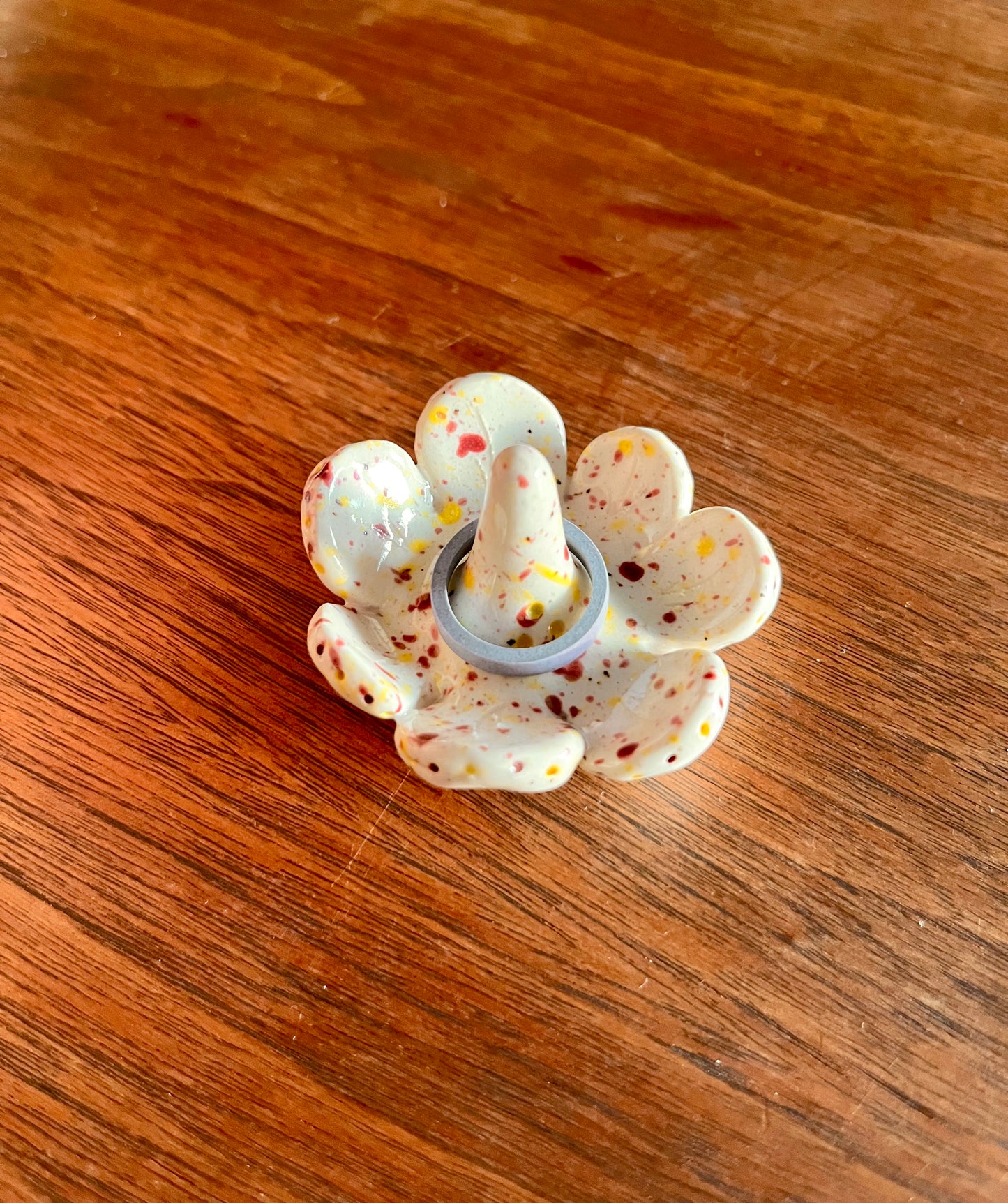 Speckled Burgundy & Yellow