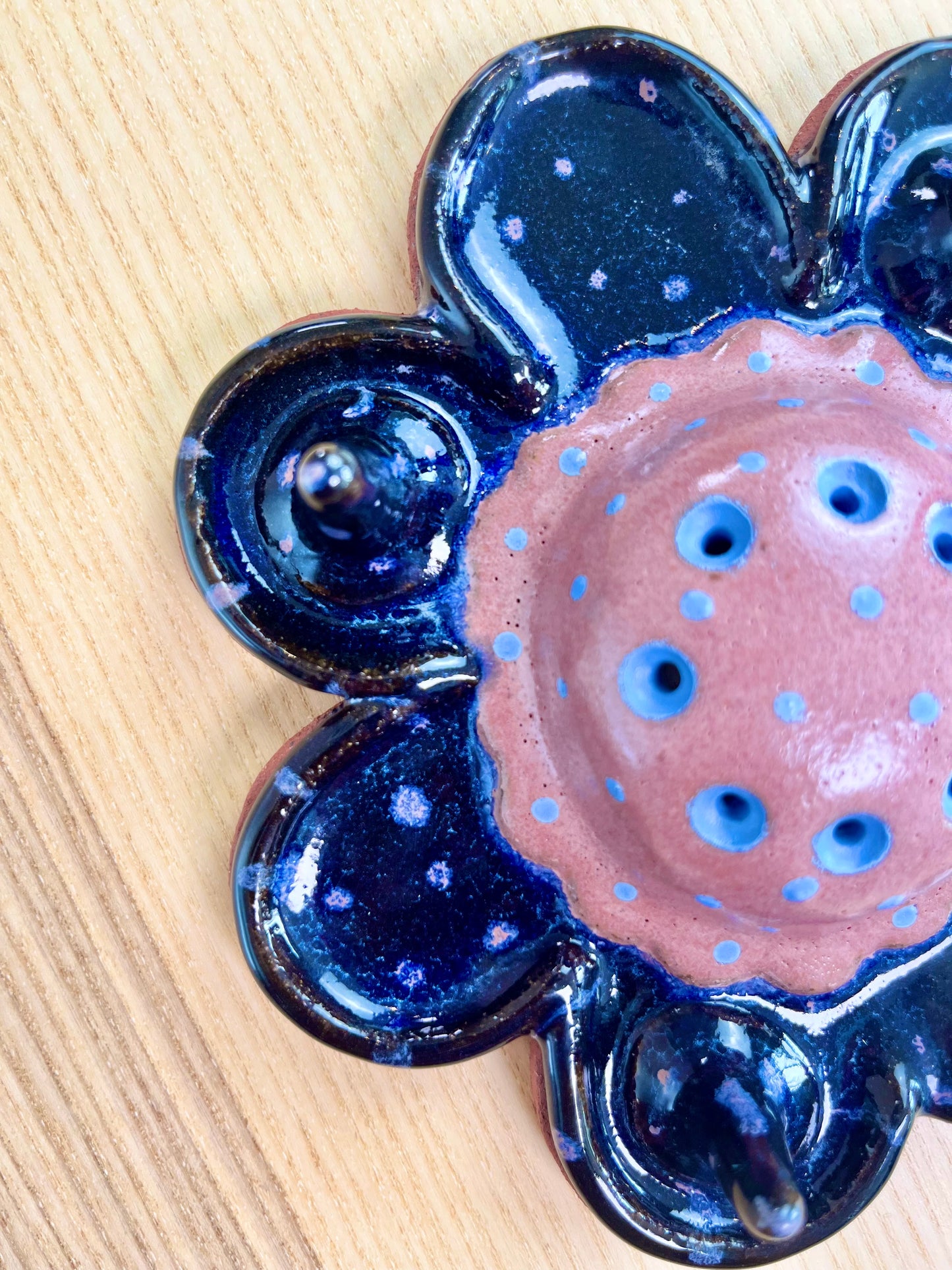 Blue Petals Pink Pod Jewelry Tray
