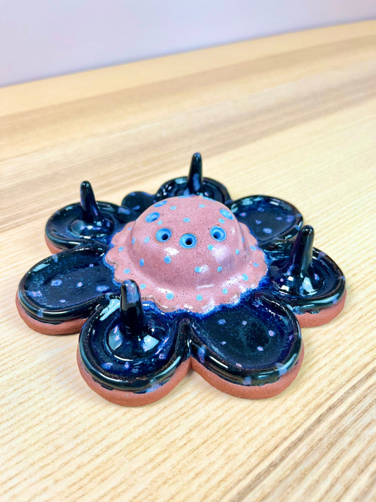 Blue Petals Pink Pod Jewelry Tray
