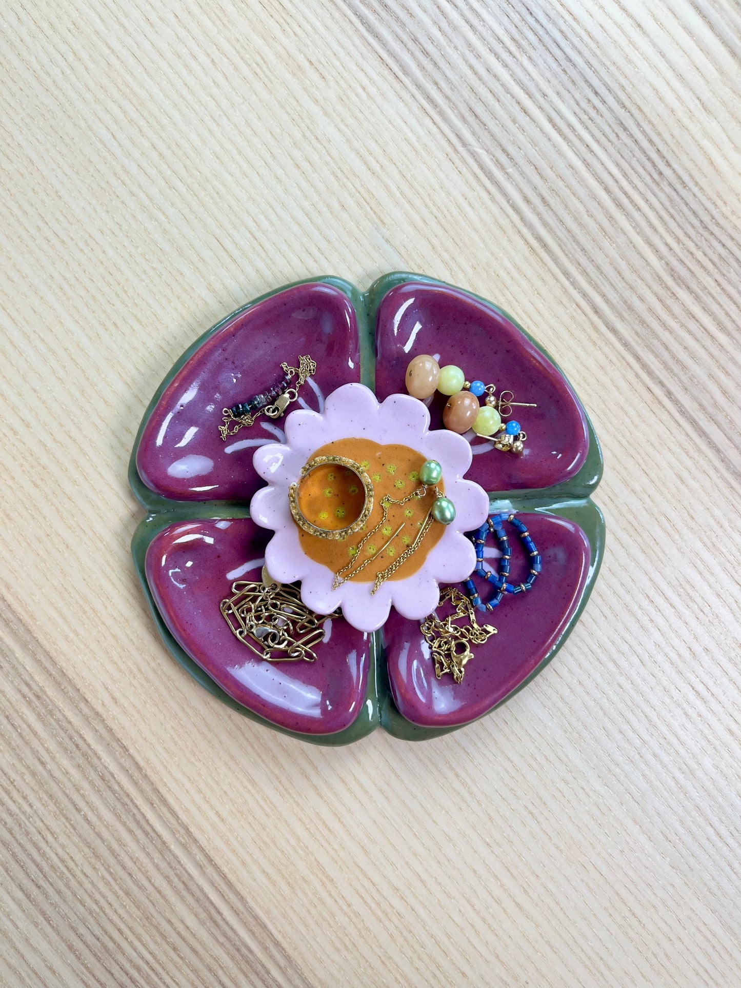 Plum Lily Pad Dish - Seconds Sale