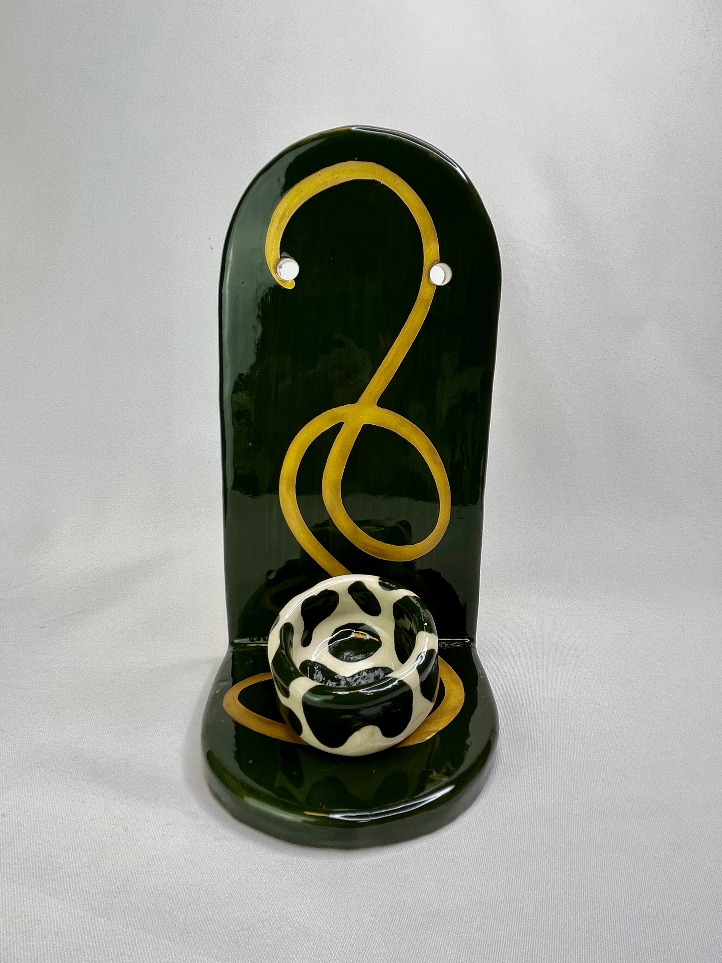 Green & Gold Jewelry Shelf & Pot