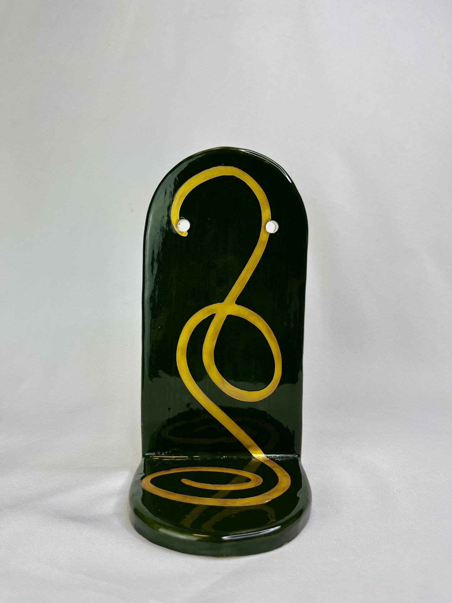 Green & Gold Jewelry Shelf & Pot