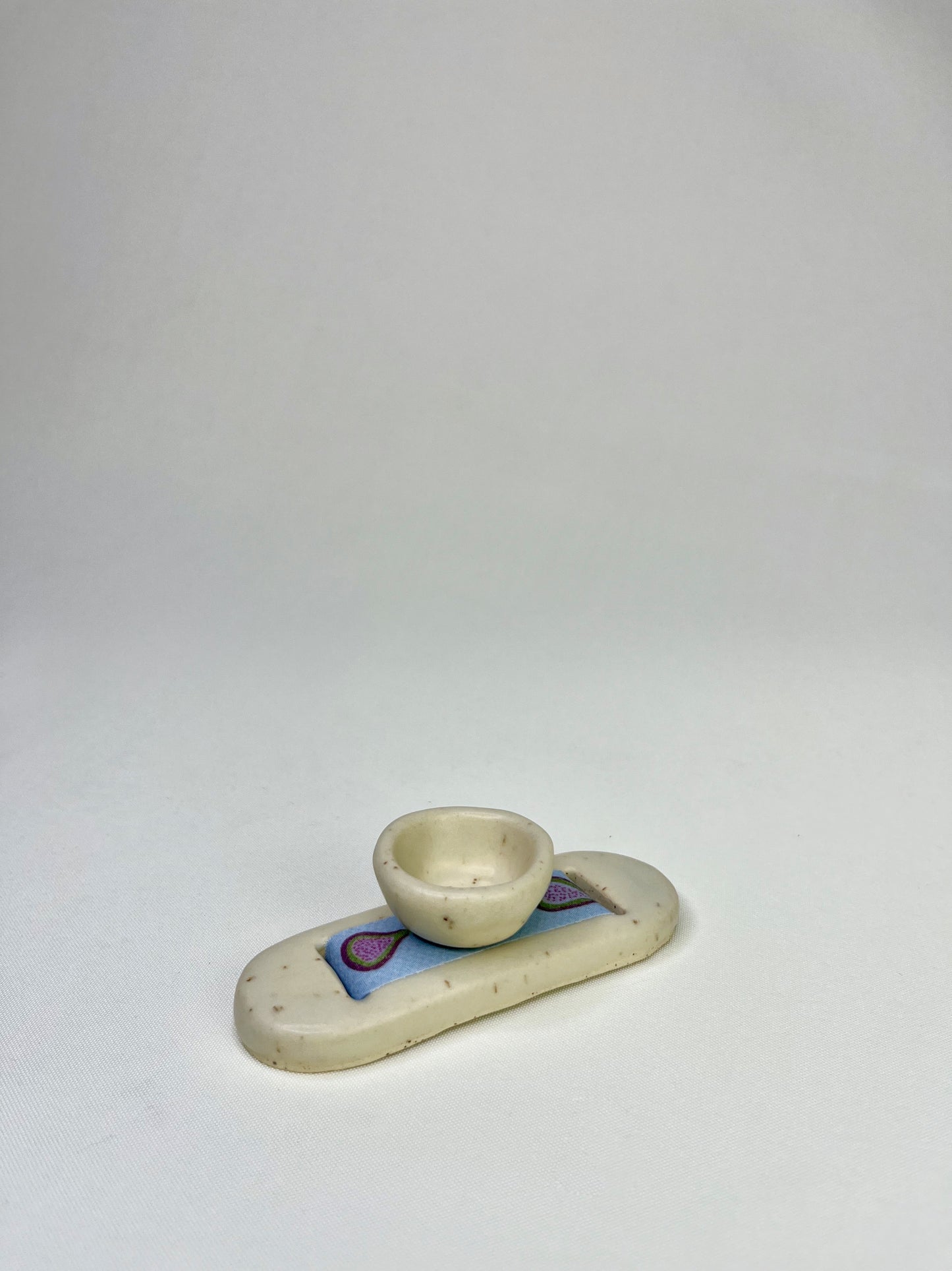 Small Cream Fig Jewelry Tray & Pot