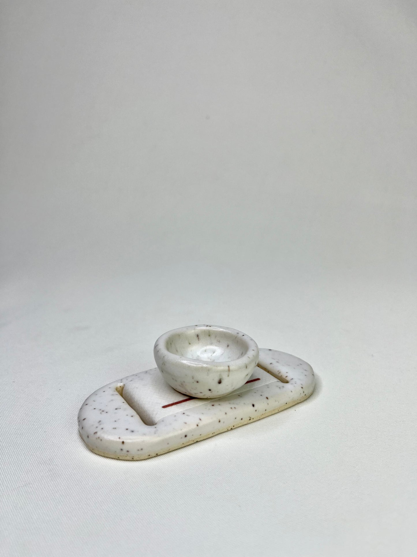 Medium White Sunshine Jewelry Tray & Pot