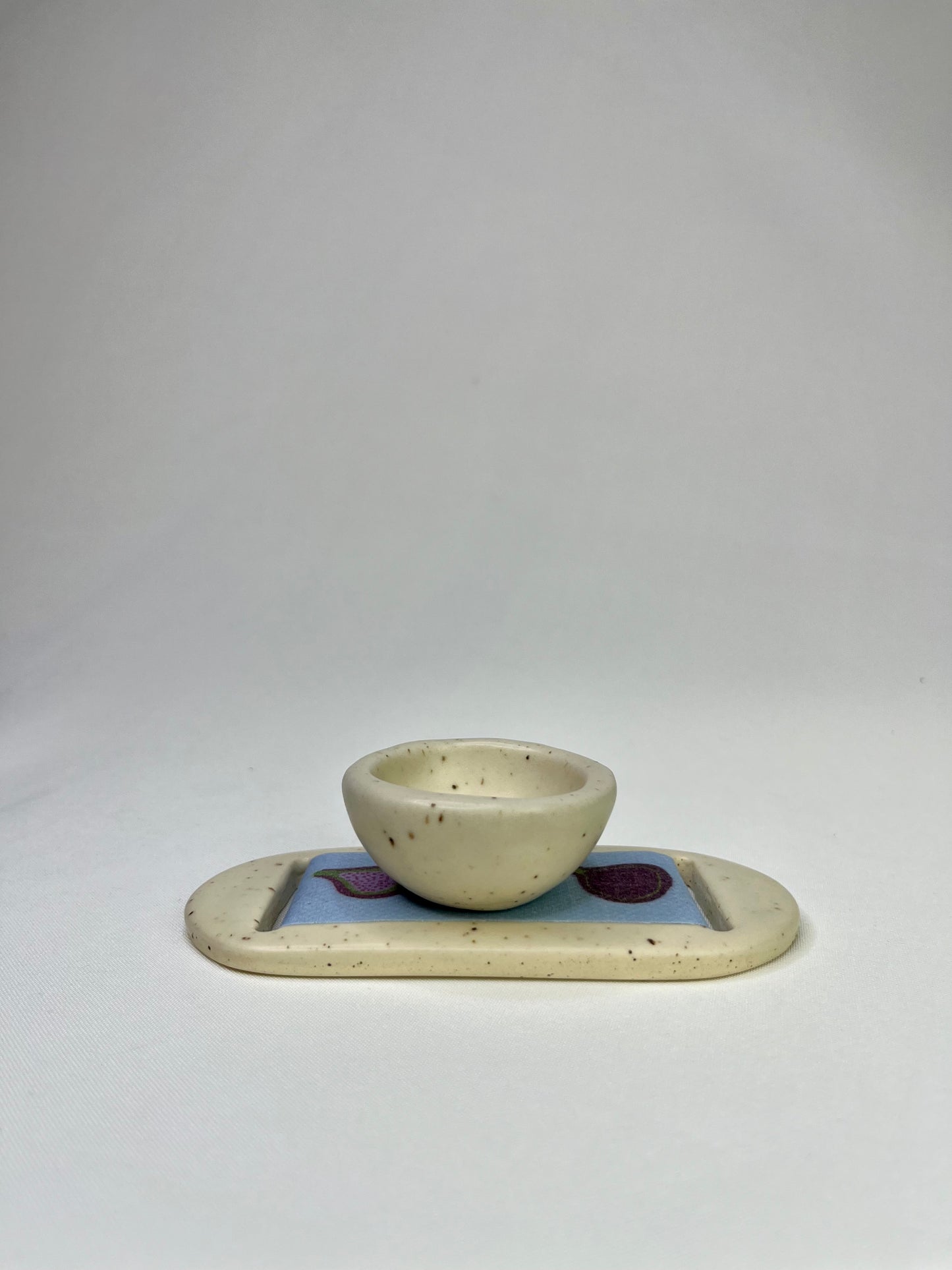 Large Cream Fig Jewelry Tray & Pot