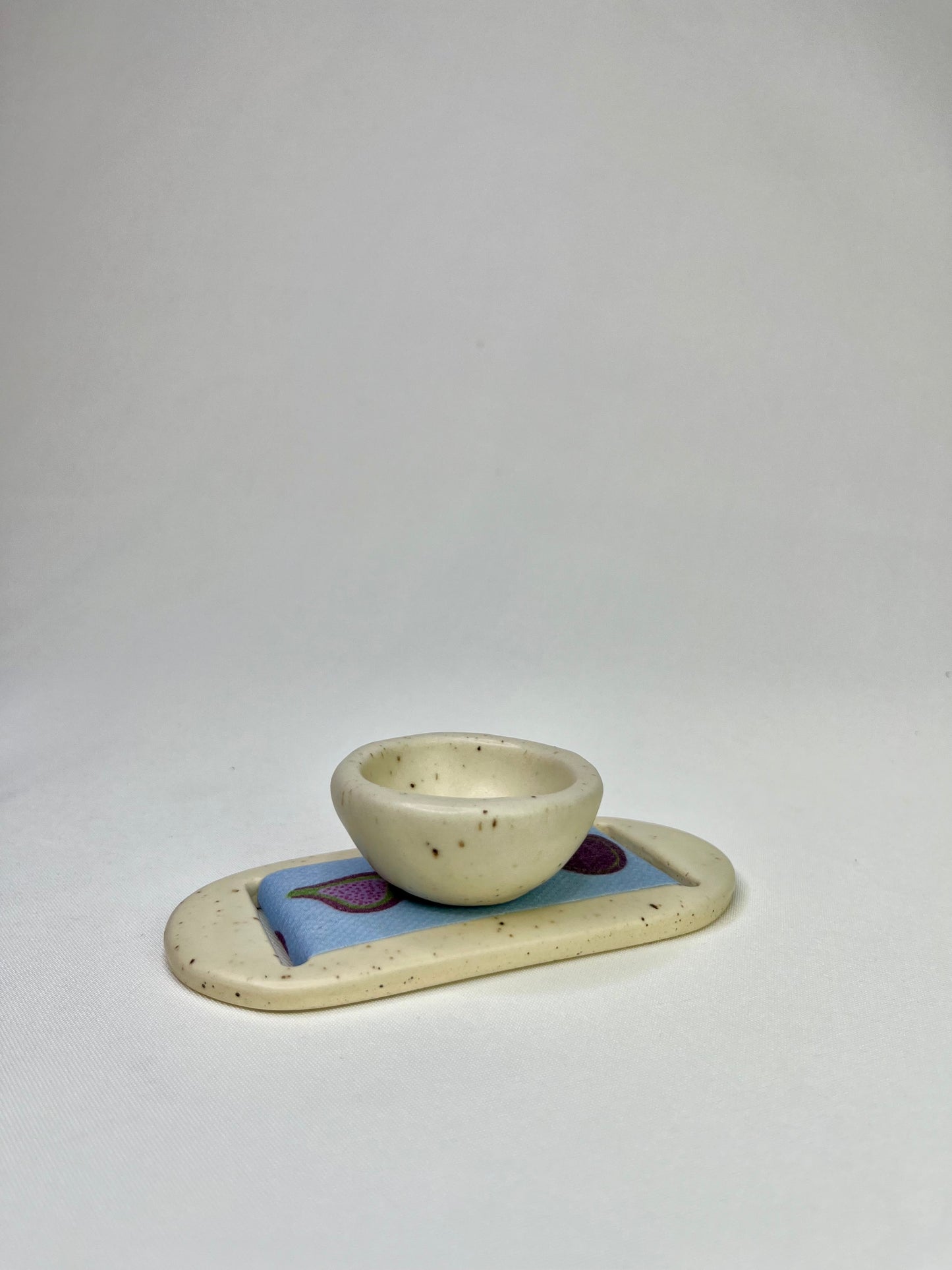 Large Cream Fig Jewelry Tray & Pot