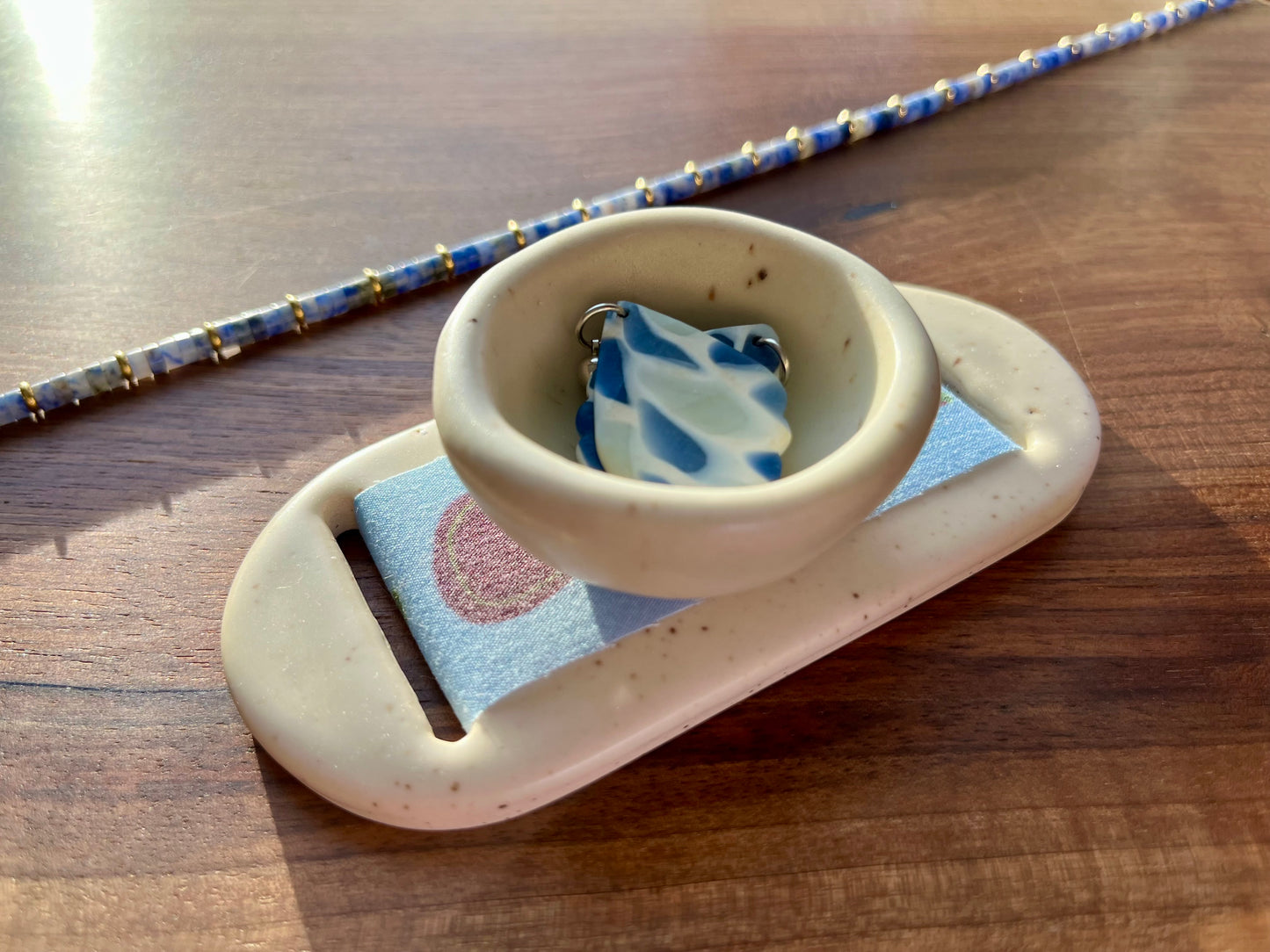 Large Cream Fig Jewelry Tray & Pot