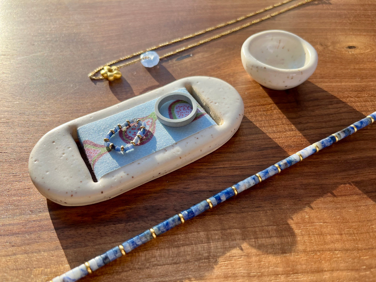Medium White Figs Jewelry Tray & Pot