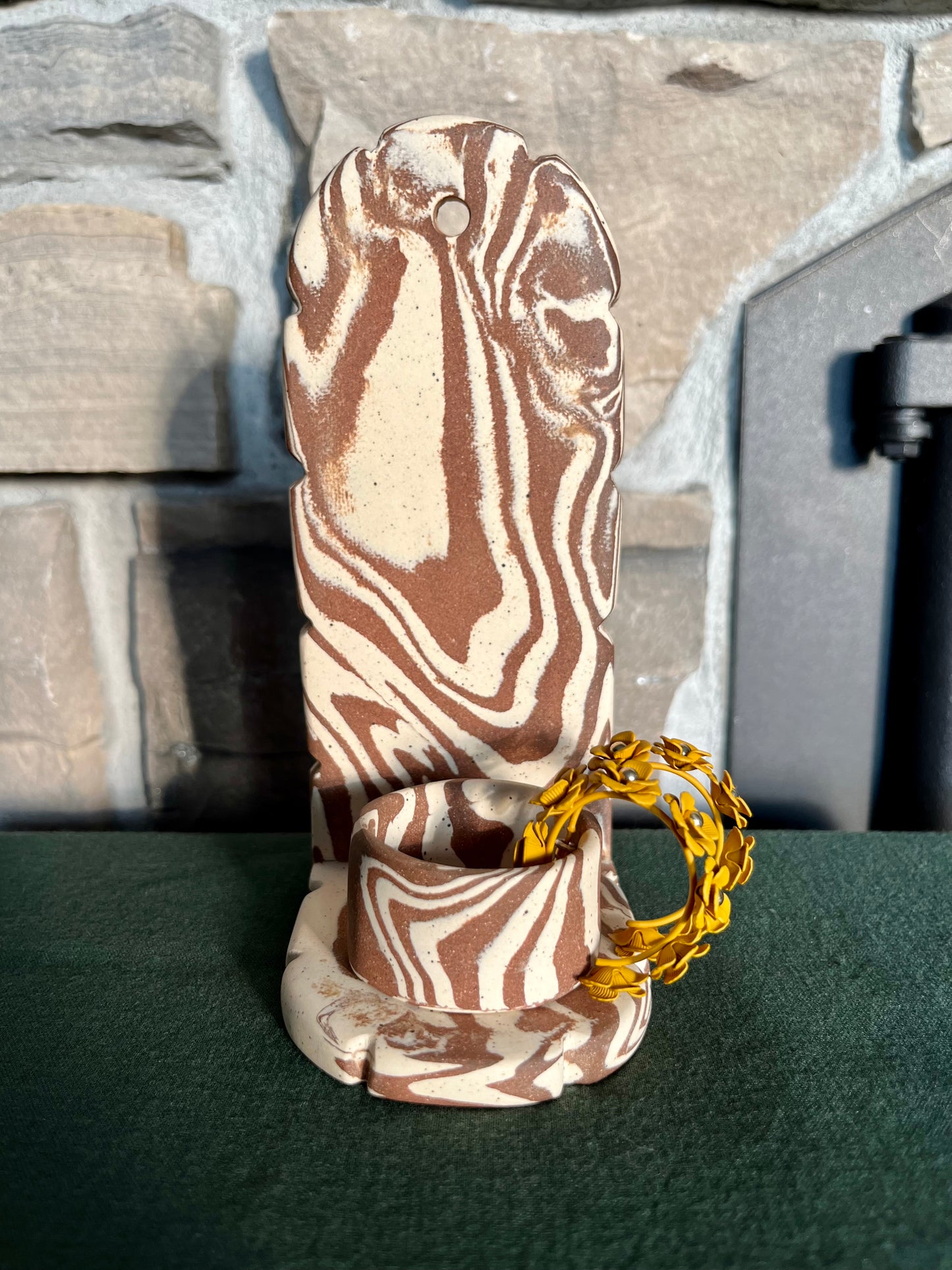 Marbled Jewelry Shelf & Pot