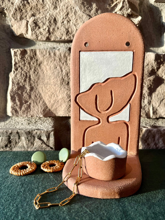 Afro Lady Jewelry Shelf & Pot