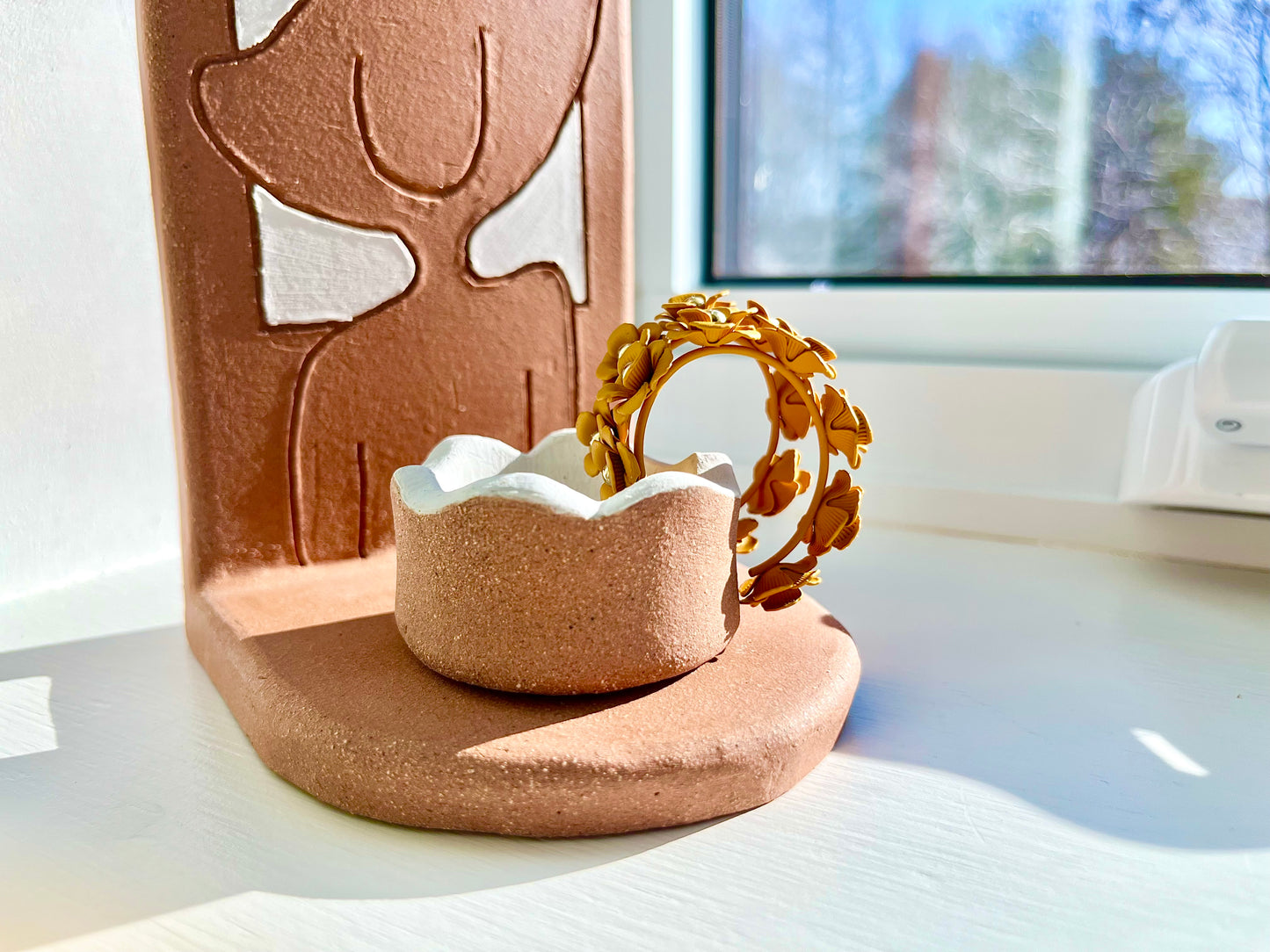 Fine Afro Lady Jewelry Shelf & Pot