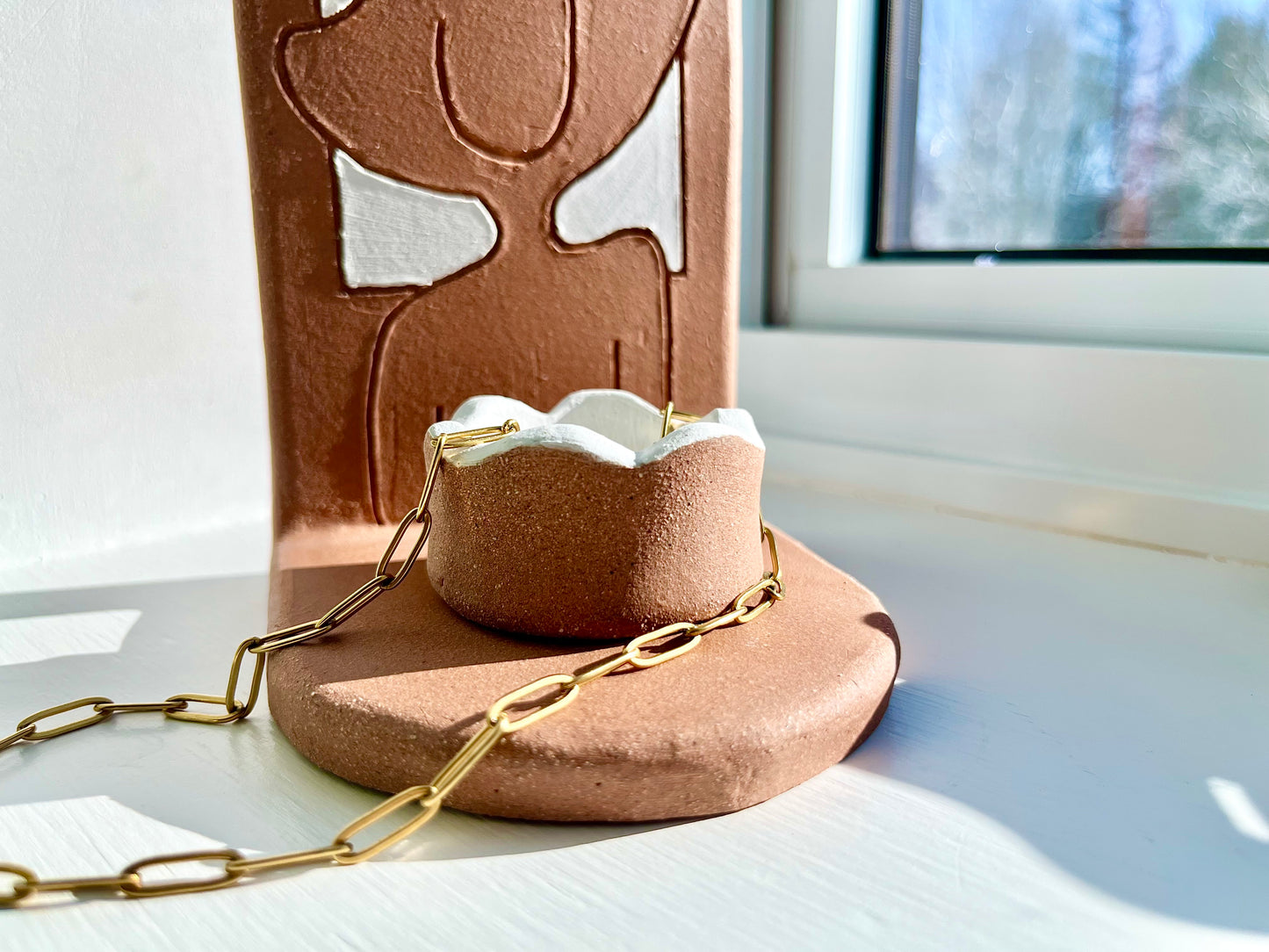 Fine Afro Lady Jewelry Shelf & Pot