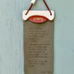 'grappling' Poetry Wall Hanging