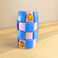 Periwinkle & Pink Checkered Vase