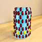 Blue & Burgundy Spotted Vase