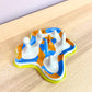 Honey & Periwinkle Lined Ring Holder