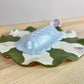 Ice Blue Floral Jewelry Tray and Pot -  Seconds Sale
