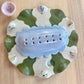 Ice Blue Floral Jewelry Tray and Pot -  Seconds Sale