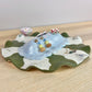 Ice Blue Floral Jewelry Tray and Pot -  Seconds Sale