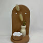 Cream Vase Jewelry Shelf & Pot